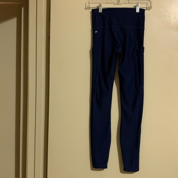 Fabletics  High Waisted Cold Weather Pocket Navy Leggings. - Picture 10 of 10
